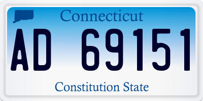 CT license plate AD69151