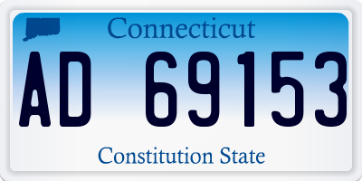 CT license plate AD69153