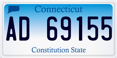 CT license plate AD69155