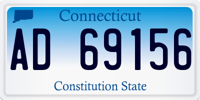 CT license plate AD69156