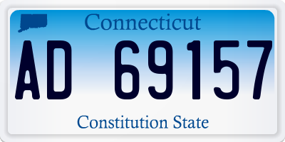 CT license plate AD69157