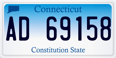 CT license plate AD69158