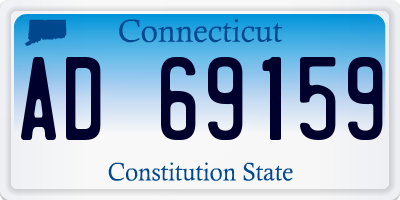 CT license plate AD69159