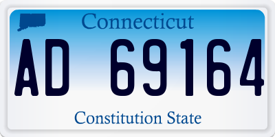 CT license plate AD69164