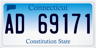 CT license plate AD69171