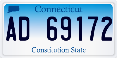 CT license plate AD69172