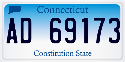 CT license plate AD69173