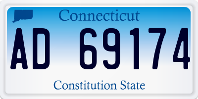 CT license plate AD69174