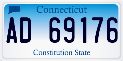CT license plate AD69176