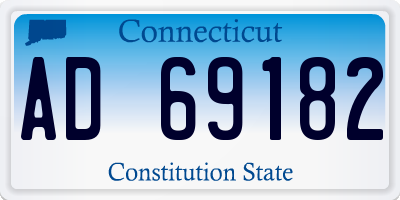 CT license plate AD69182