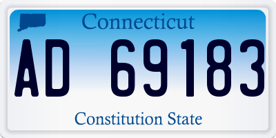 CT license plate AD69183