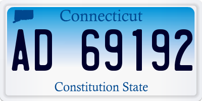 CT license plate AD69192