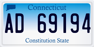 CT license plate AD69194