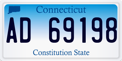 CT license plate AD69198