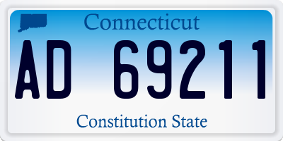 CT license plate AD69211