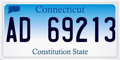 CT license plate AD69213