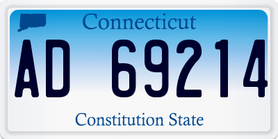 CT license plate AD69214