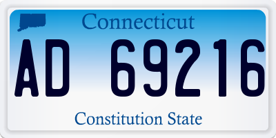 CT license plate AD69216