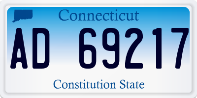 CT license plate AD69217