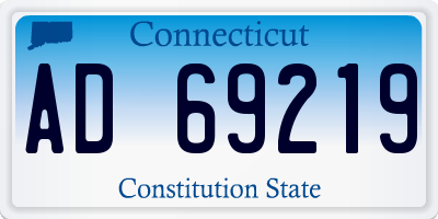CT license plate AD69219