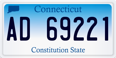 CT license plate AD69221