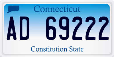 CT license plate AD69222