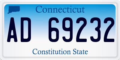 CT license plate AD69232