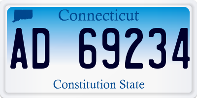CT license plate AD69234