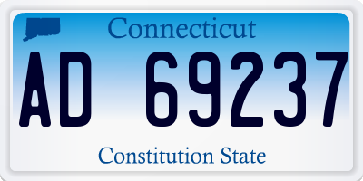 CT license plate AD69237