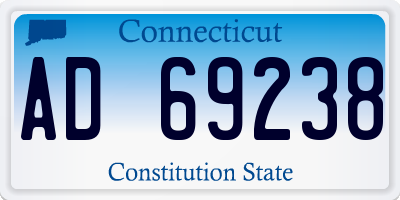 CT license plate AD69238