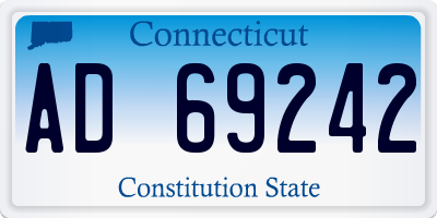 CT license plate AD69242