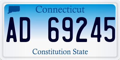 CT license plate AD69245