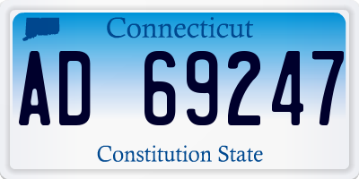 CT license plate AD69247