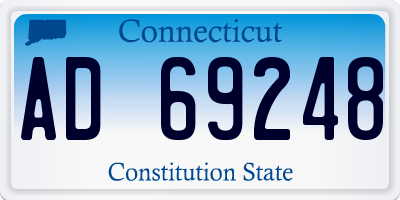 CT license plate AD69248