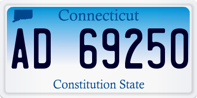 CT license plate AD69250