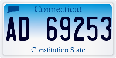 CT license plate AD69253