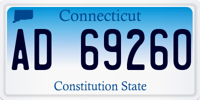 CT license plate AD69260