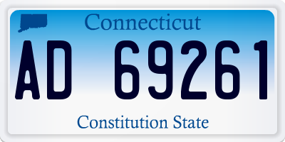 CT license plate AD69261