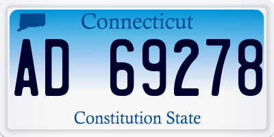 CT license plate AD69278