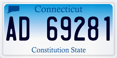 CT license plate AD69281