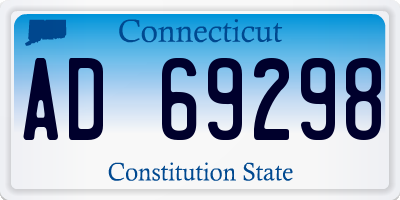 CT license plate AD69298