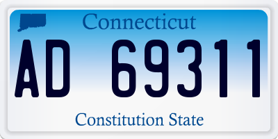 CT license plate AD69311
