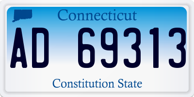 CT license plate AD69313