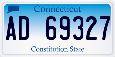 CT license plate AD69327