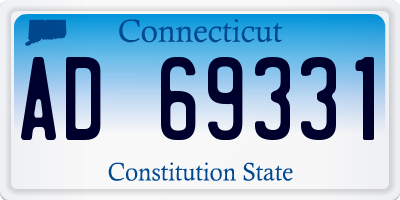 CT license plate AD69331