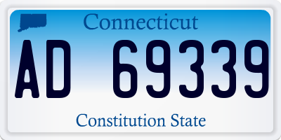 CT license plate AD69339