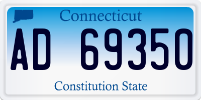 CT license plate AD69350