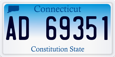 CT license plate AD69351
