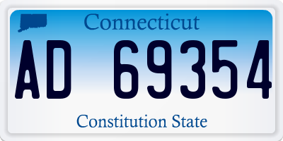 CT license plate AD69354