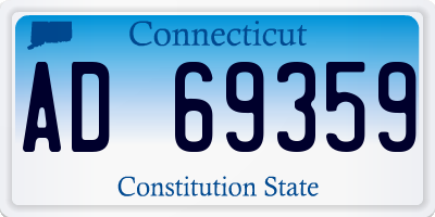 CT license plate AD69359
